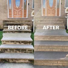 House Washing and Surface Cleaning A Brick Staircase in North Brunswick, NJ 2